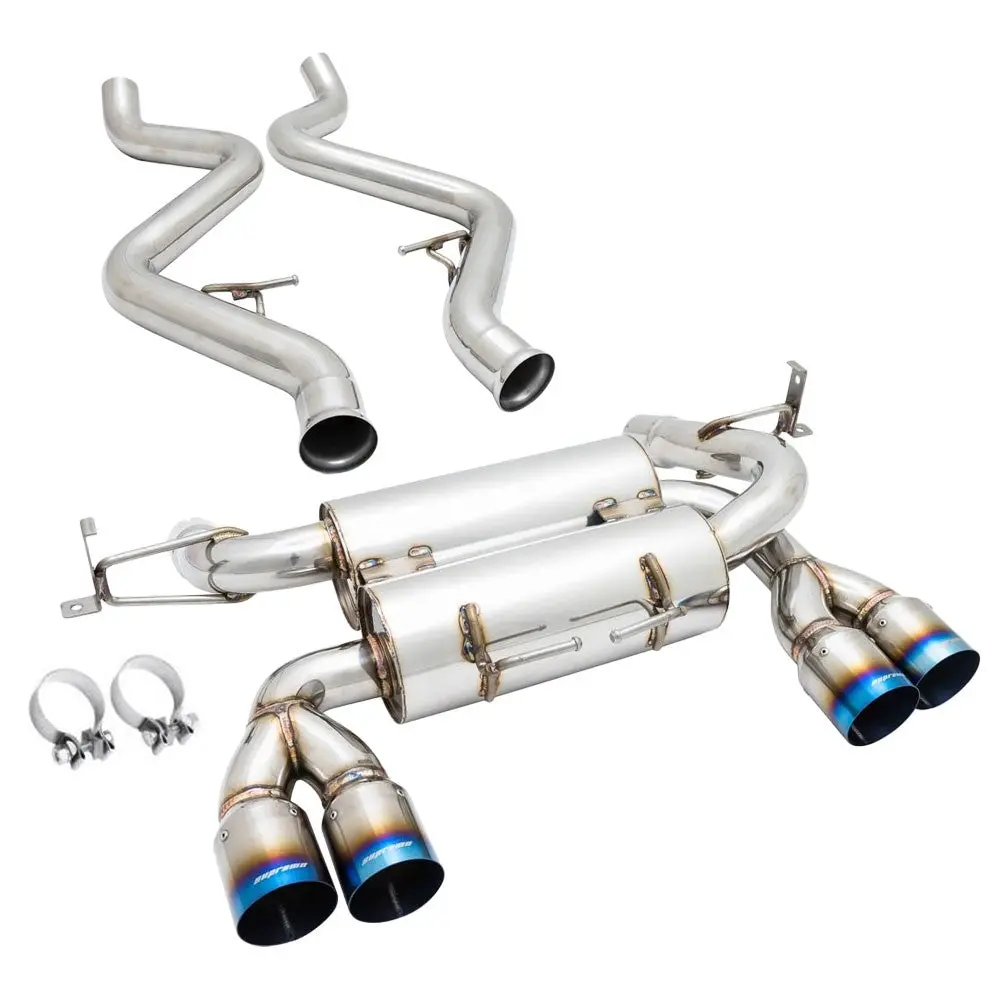 Megan Supremo Abe Exhaust System Titanium Blue Tip For 08-13 Bmw M3 E90 4Dr 1