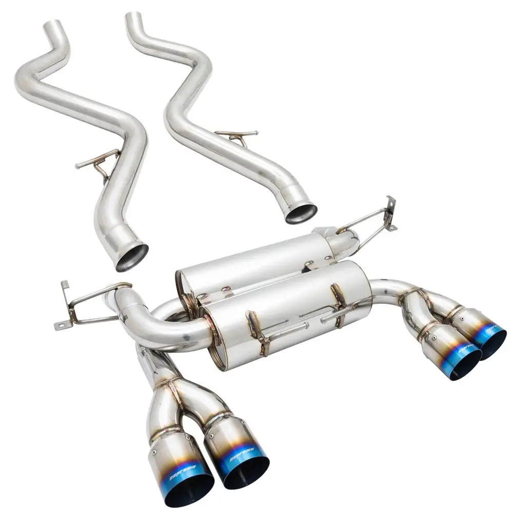 Megan Abe Exhaust System Dual Quad Blue Titanium Tip For 08-13 Bmw M3 E92 Coupe 1