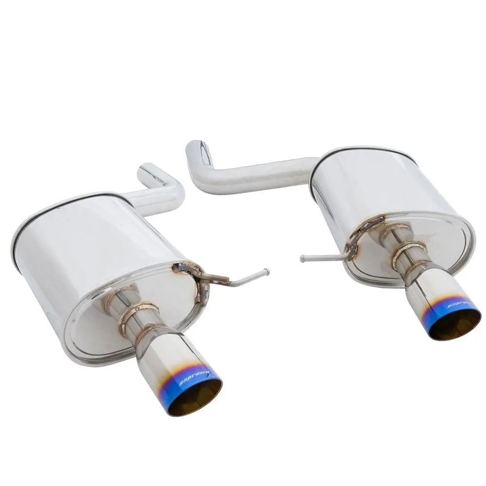 Megan Supremo Abe Exhaust System 3.5" Burnt Rolled Tips For 11-16 Bmw 535I F10 1