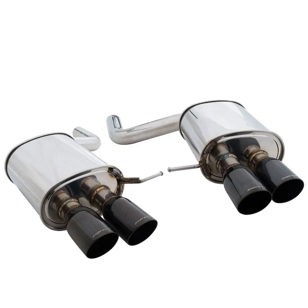 Megan Supremo Abe Exhaust System Black Chrome Tips For 11-17 Bmw 535I F10 W/M-Sport Bumper 1