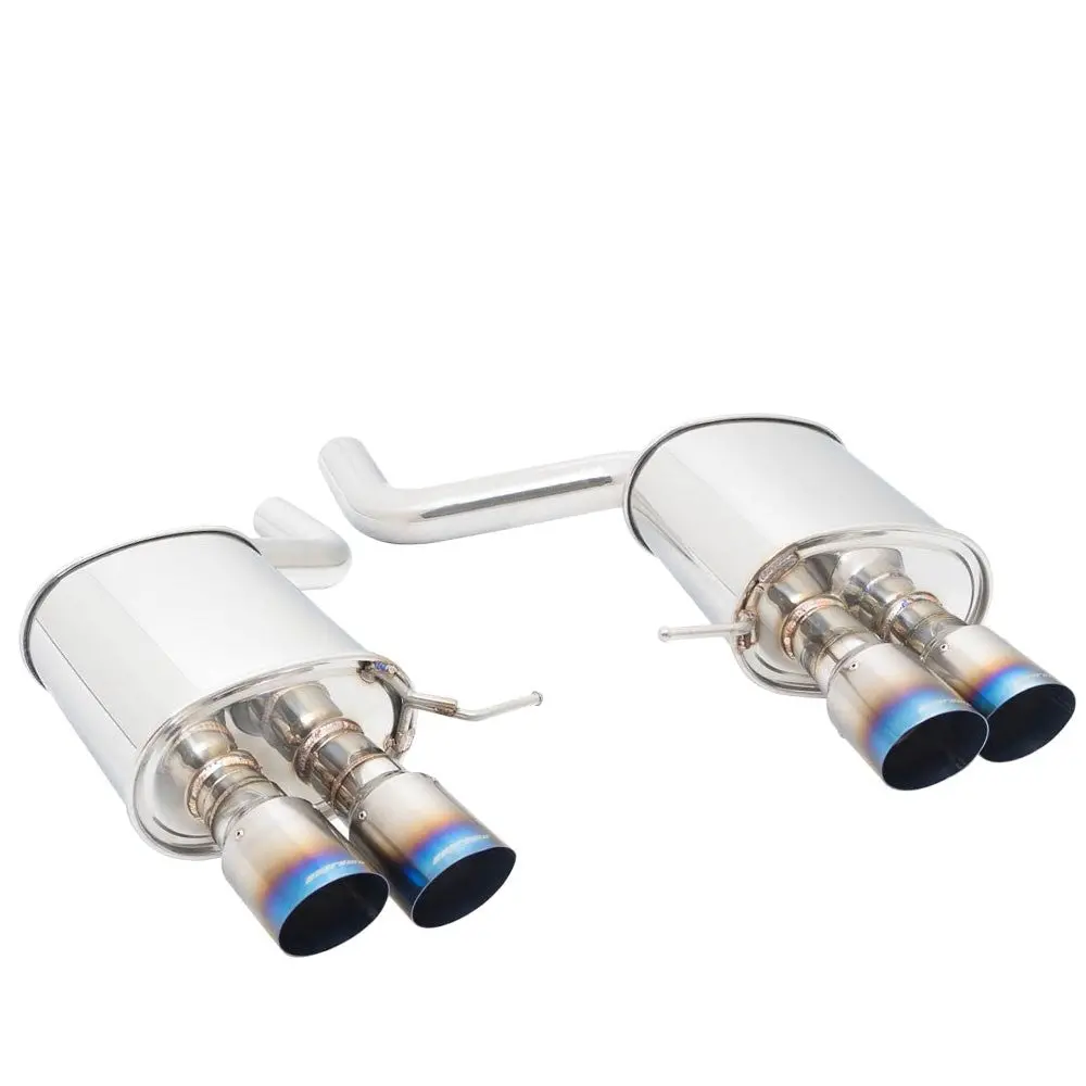 Megan Supremo Abe Exhaust System Titanium Blue Tips For 11-17 Bmw 535I F10 W/M-Sport Bumper 1