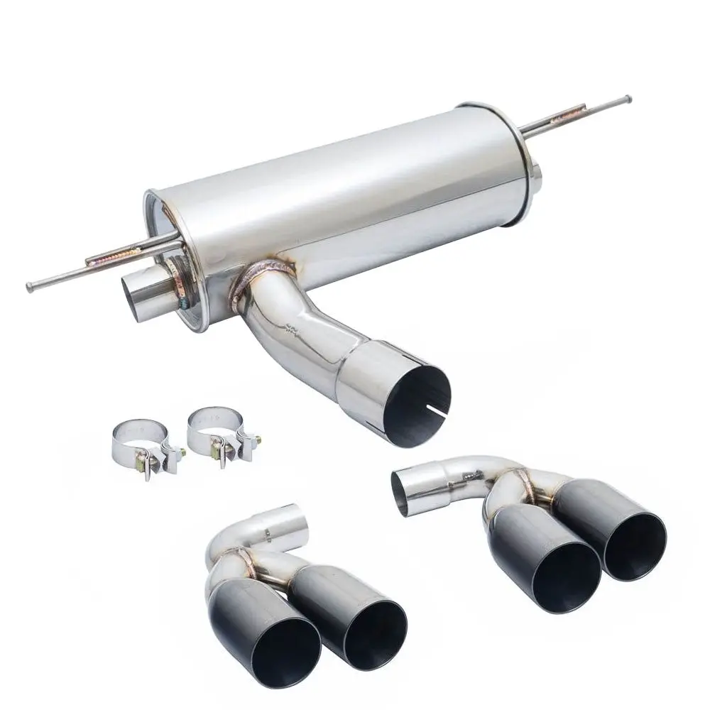 Megan Supremo Series Axleback Exhaust System Black Chrome Quad Rolled Tips For 16-18 Bmw M2 F87 N55 3.0L N55b30t0 Turbo 1