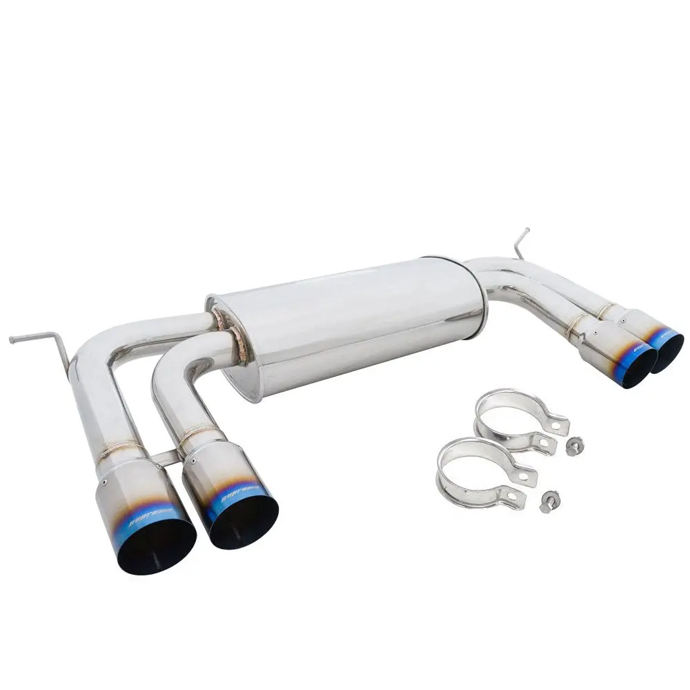 Megan Supremo Abe Exhaust System Titanium Blue Tips For Bmw 10-14 X5m/X6m 1