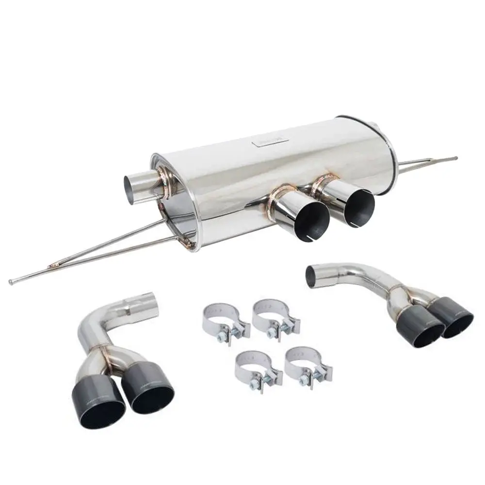 Megan Supremo Series Axleback Exhaust System Black Chrome Quad Rolled Tips For Bmw 15-18 X5/15-19 X6 M Sport (F85/F86) 1