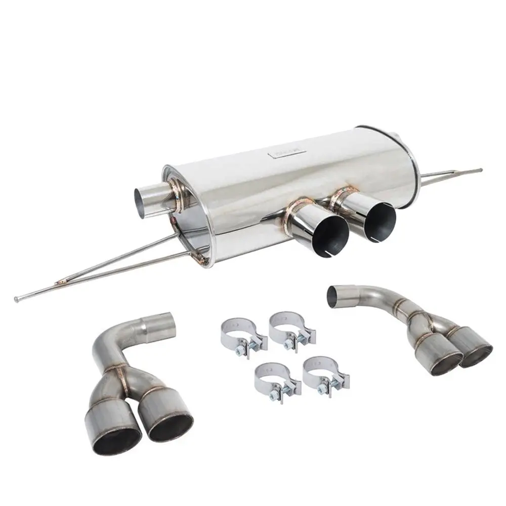 Megan Supremo Series Axleback Exhaust System Raw Quad Rolled Tips For Bmw 15-18 X5/15-19 X6 M Sport (F85/F86) 1