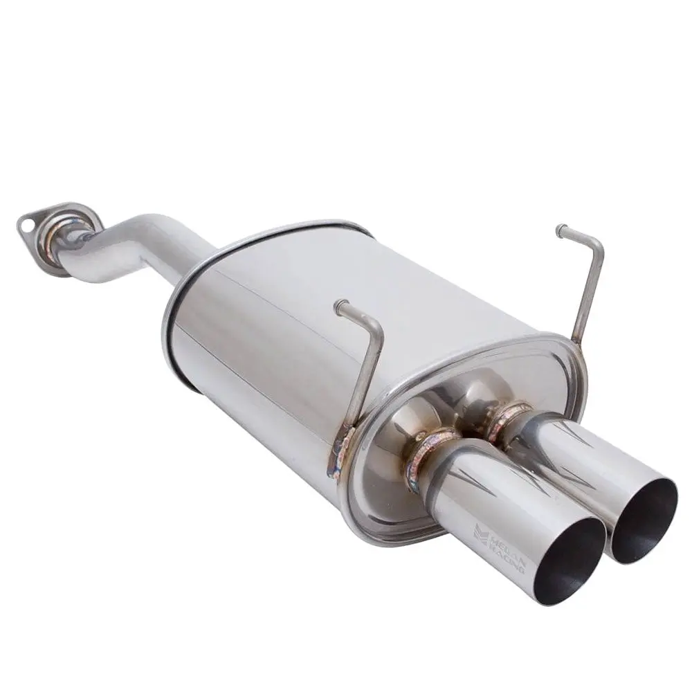 Megan Abe Exhaust System+Dual Tip For 02-05 Honda Civic Si 2.0L Ep3 Hb 1