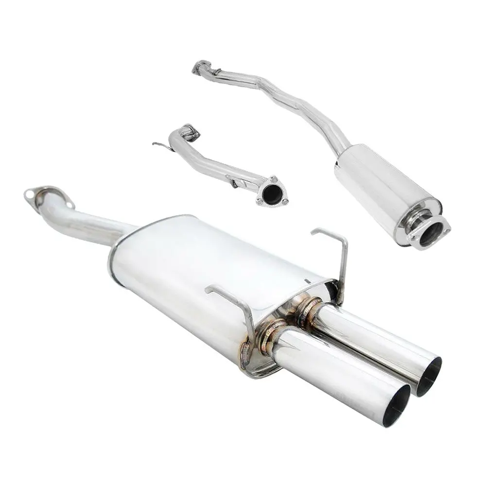Megan Stainless Abe Exhaust System 3" Dual Tips For 06-08 Honda Fit 1