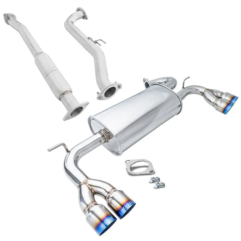 Megan Rs Stainless Abe Exhaust System 3" Ti-Tip For 09-16 Genesis Coupe 2.0T Bk 1