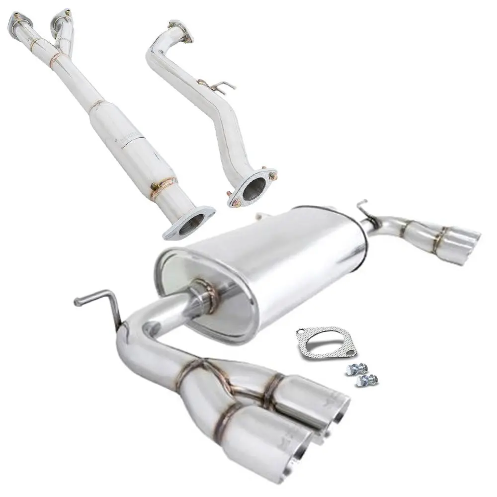 Megan Rs Stainless Abe Exhaust System 3" Roll Tip For 09-16 Genesis Coupe V6 Bk 1