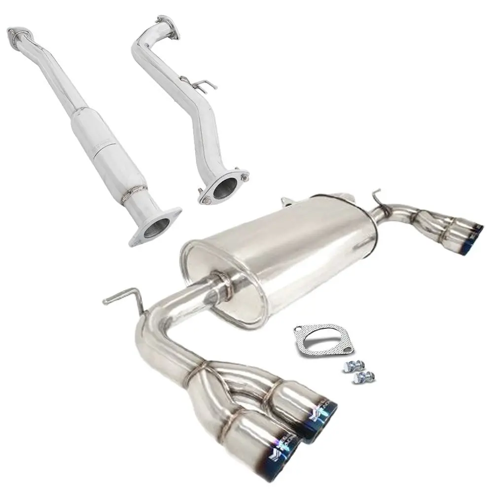 Megan Rs Stainless Abe Exhaust System Burnt Roll Tip For 09-16 Genesis Coupe 2.0 1