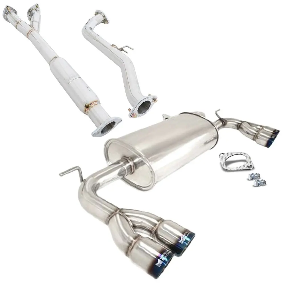 Megan Rs Stainless Abe Exhaust System Burnt Roll Tip For 09-16 Genesis Coupe V6 1