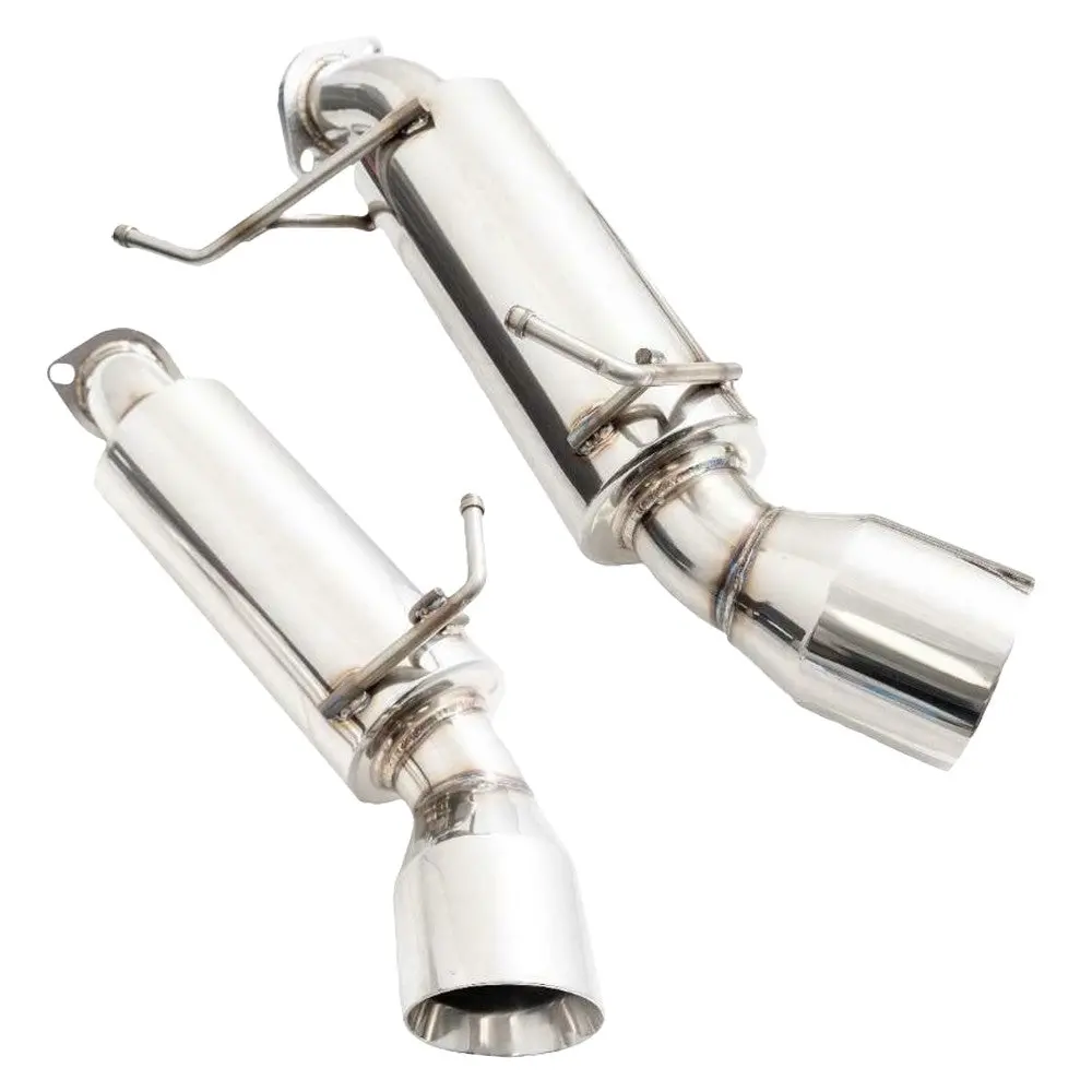 Megan Abe Exhaust System Dual Tips Canister For 08-13 G37 V36 Coupe/14-15 Q60 1