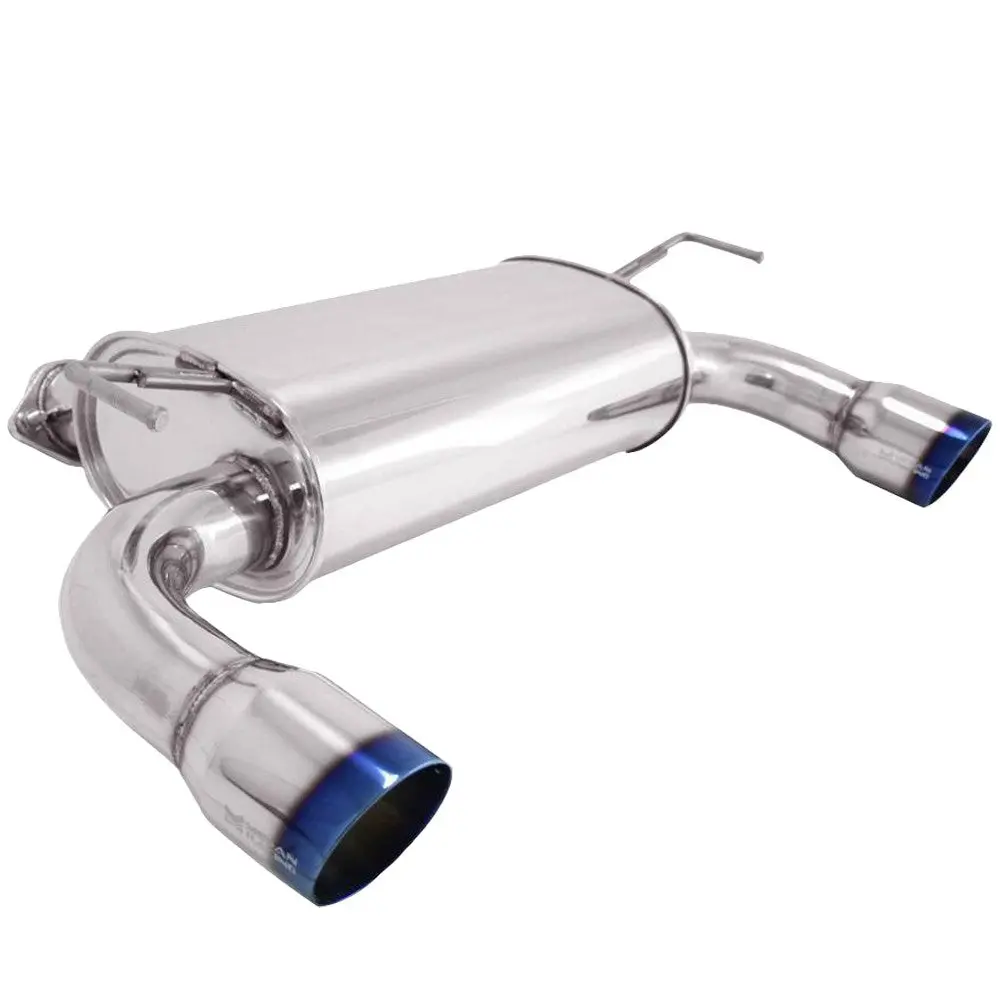 Megan 4" Dual Burnt Roll Tips Abe Exhaust System For Infinti 08-13 G37 / 14-16 Q60 Coupe Rwd/Awd 1