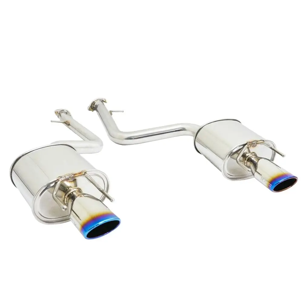 Megan Axle Back Exhaust System Dual Burnt Rolled Tips For 14+ Lexus Is-Series L4 V6 1