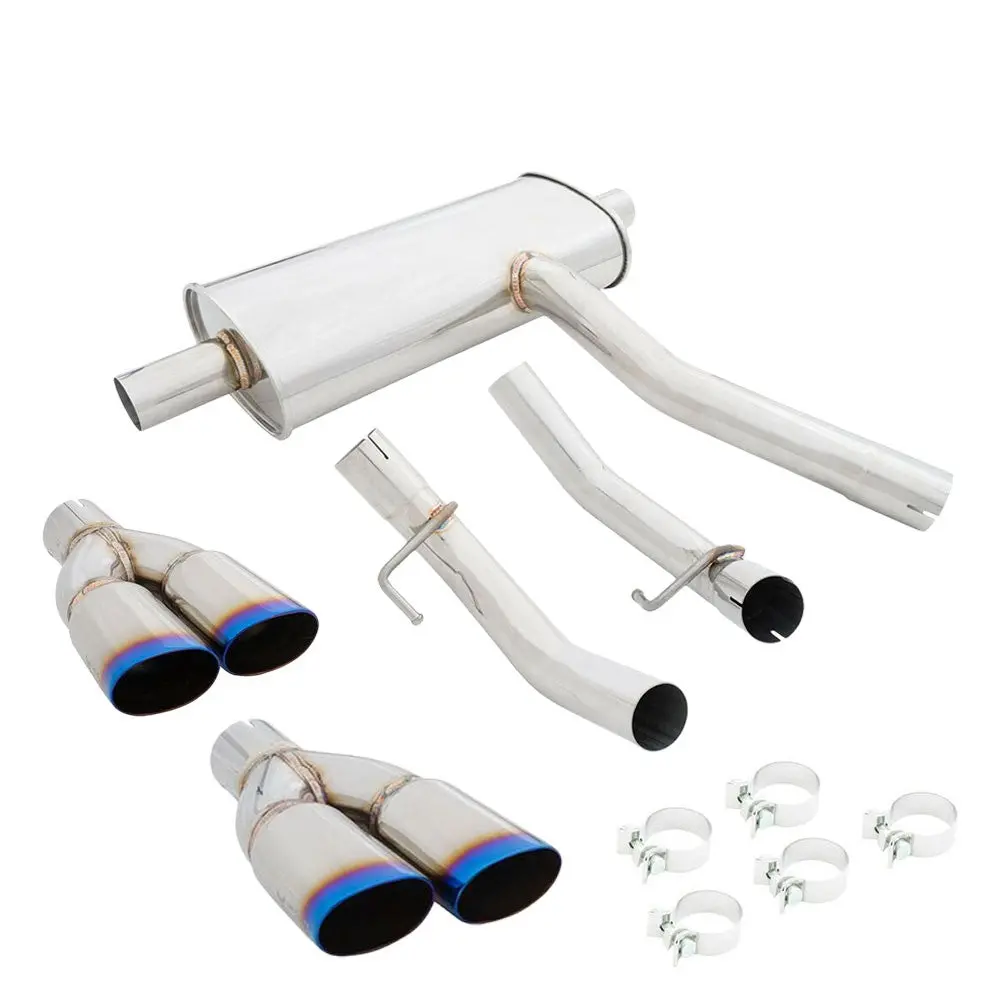 Megan Racing Bolt-On Abe Exhaust System Quad Burnt Oval Roll Tips For 14-18 Mercedes-Benz Cla250 Fwd (C117) 1