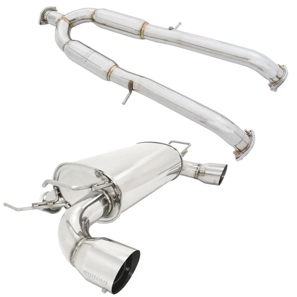 Megan Rs Series Stainless Abe Exhaust System 4" Tip For 09-19 Nissan 350Z 1