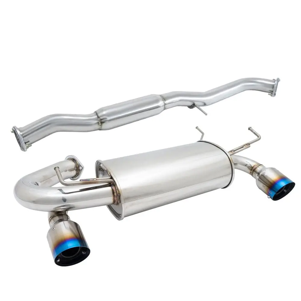 Megan Rs Series Cbs Exhaust System [Dual Exit Blue Titanium Tips] For 03-09 Nissan 350Z Z33 1