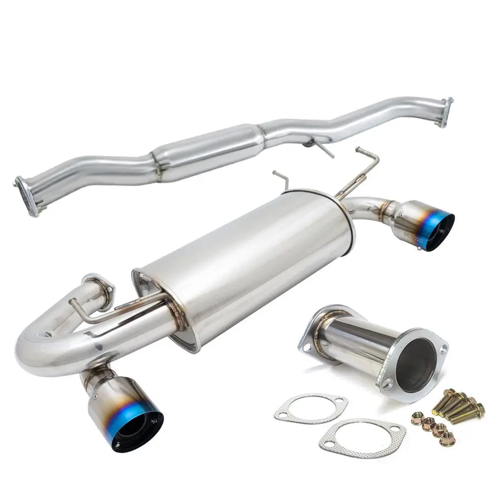 Megan Rs Series Cbs Exhaust System [Dual Exit Burnt Rolled Tips] For 03-07 Infiniti G35 Coupe V35 1