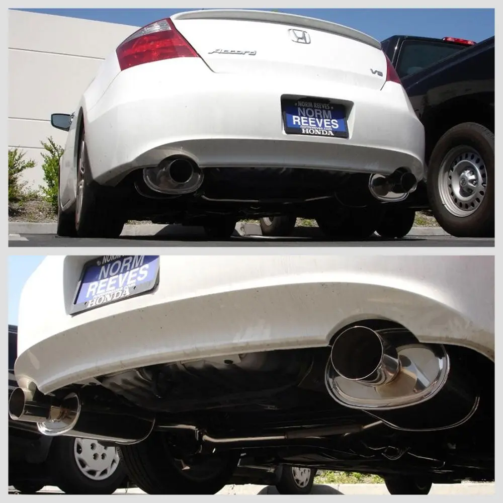 Megan Rs Cbs Exhaust System Stainless Tip For 08-12 Honda Accord V6 Coupe 2