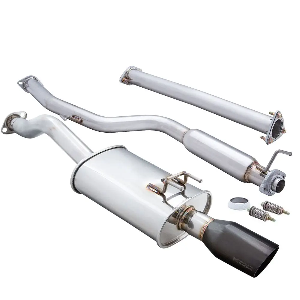 Megan Rs Stainless Cbs Exhaust System Black Chrome Tip For 12-15 Civic Si Sedan 1