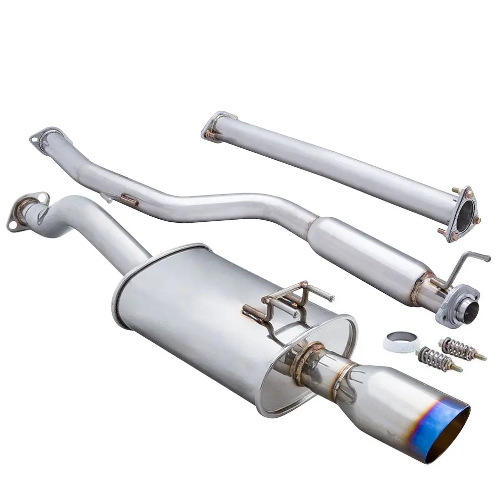 Megan Rs Stainless Cbs Exhaust System Burnt Oval Tip For 12-15 Civic Si Sedan 1