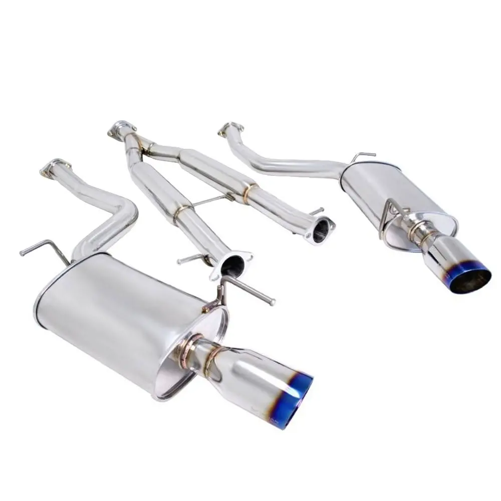 Megan Rs Stainless Cbs Exhaust System Blue Oval Tip For 07-08 G35/09-15 G37 4Dr 1