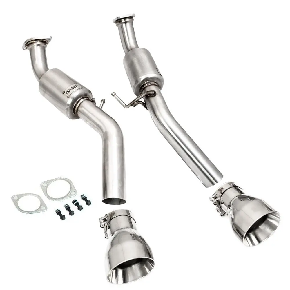 Megan Abe Exhaust System Stainless Tips "Replacement Only" For 16-20 Infiniti Q50 Twin Turbo 1