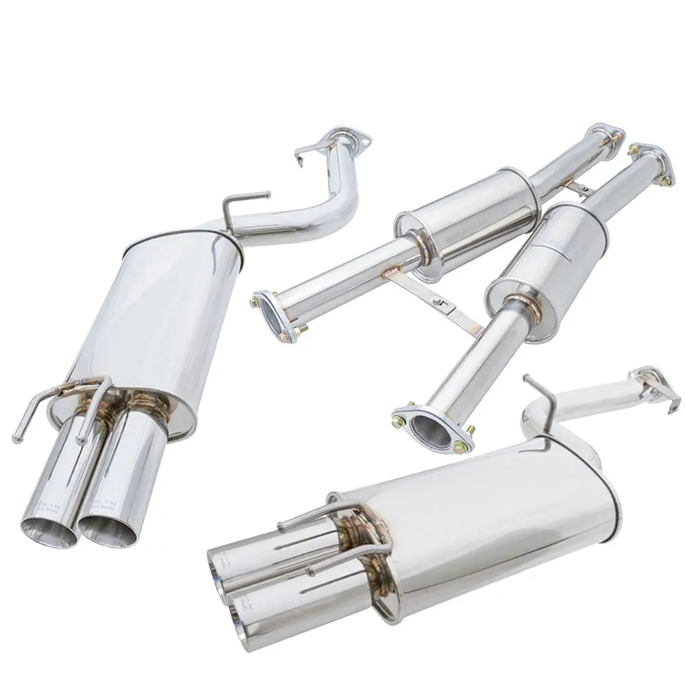 Megan 2.5" Catback Exhaust System Quad Flat Tip For 90-96 Nissan 300Zx Coupe/Convertible 1