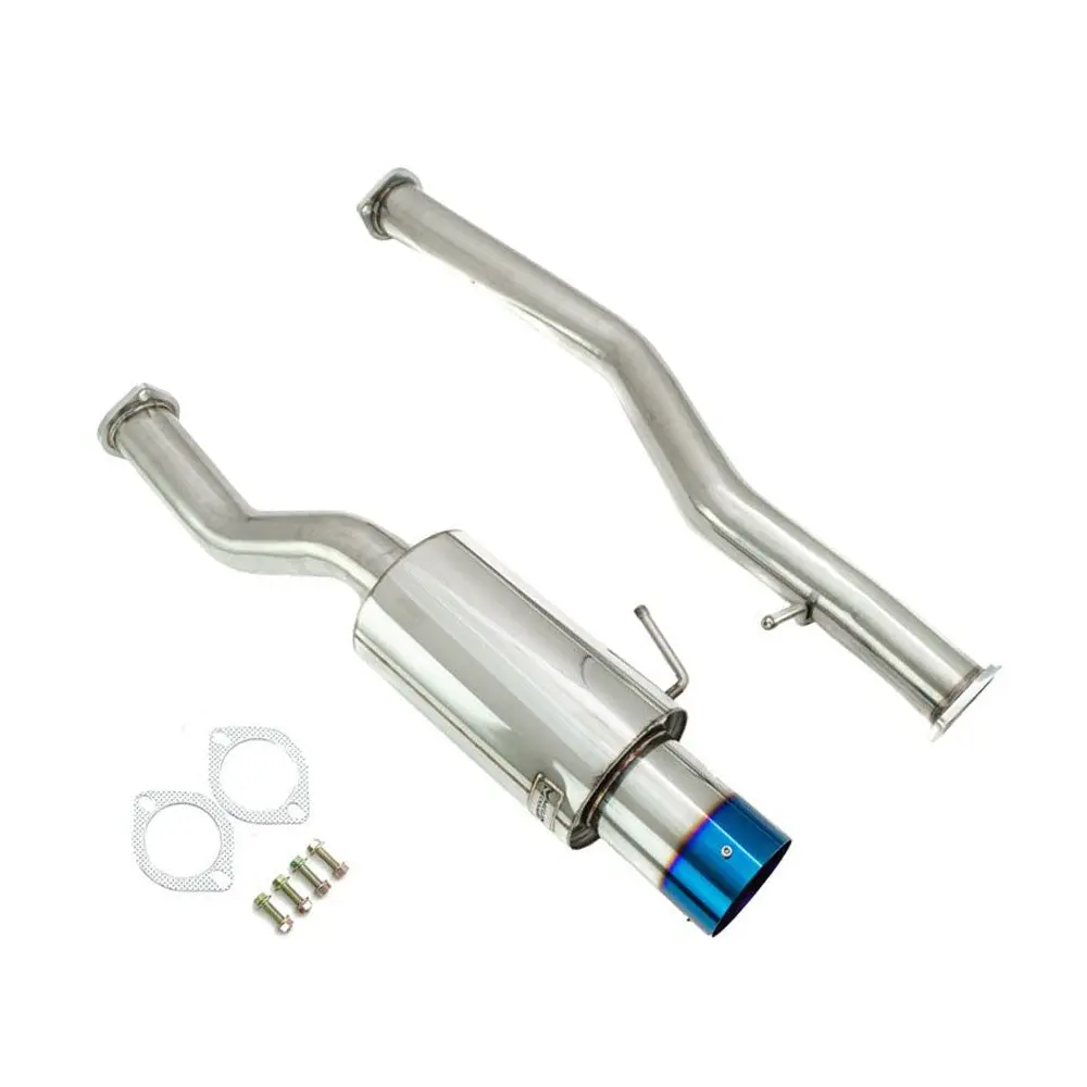 Megan Drift Spec Cbs Exhaust System [Single Exit Blue Burnt Tip] For 03-09 Nissan 350Z Z33 1