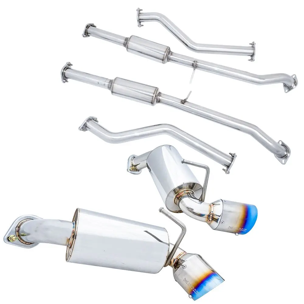 Megan Drift Spec Cbs Exhaust System 4" Dual Burnt Tip For 09-21 370Z Z34 1