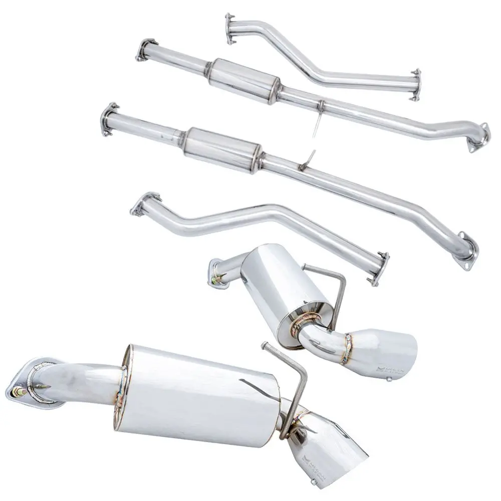 Megan Drift Spec Cbs Exhaust System 4" Dual Flat Tip For 09-21 370Z Z34 1