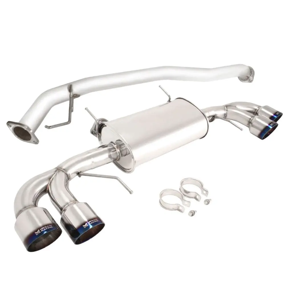 Megan Rs Stainless Steel Cbs Exhaust System Burnt Rolled Tip For 09-20 Gt-R R35 1