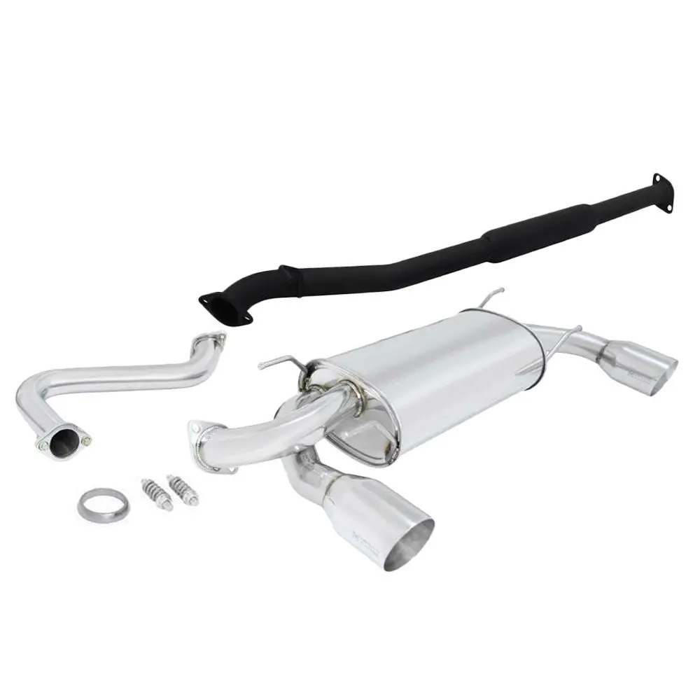 Megan Rs Chrome Black Cbs Exhaust System 4.0" Rolled Tips For 13-20 Fr-S/Brz/86 1