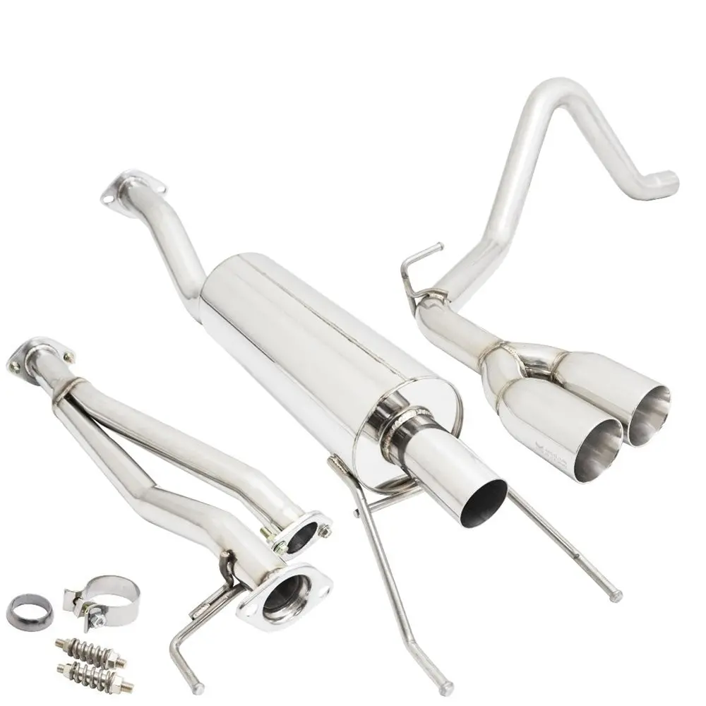 Megan Oe-Rs Series Catback Exhaust System Twin Round Tips For 16-23 Toyota Tacoma N300 1