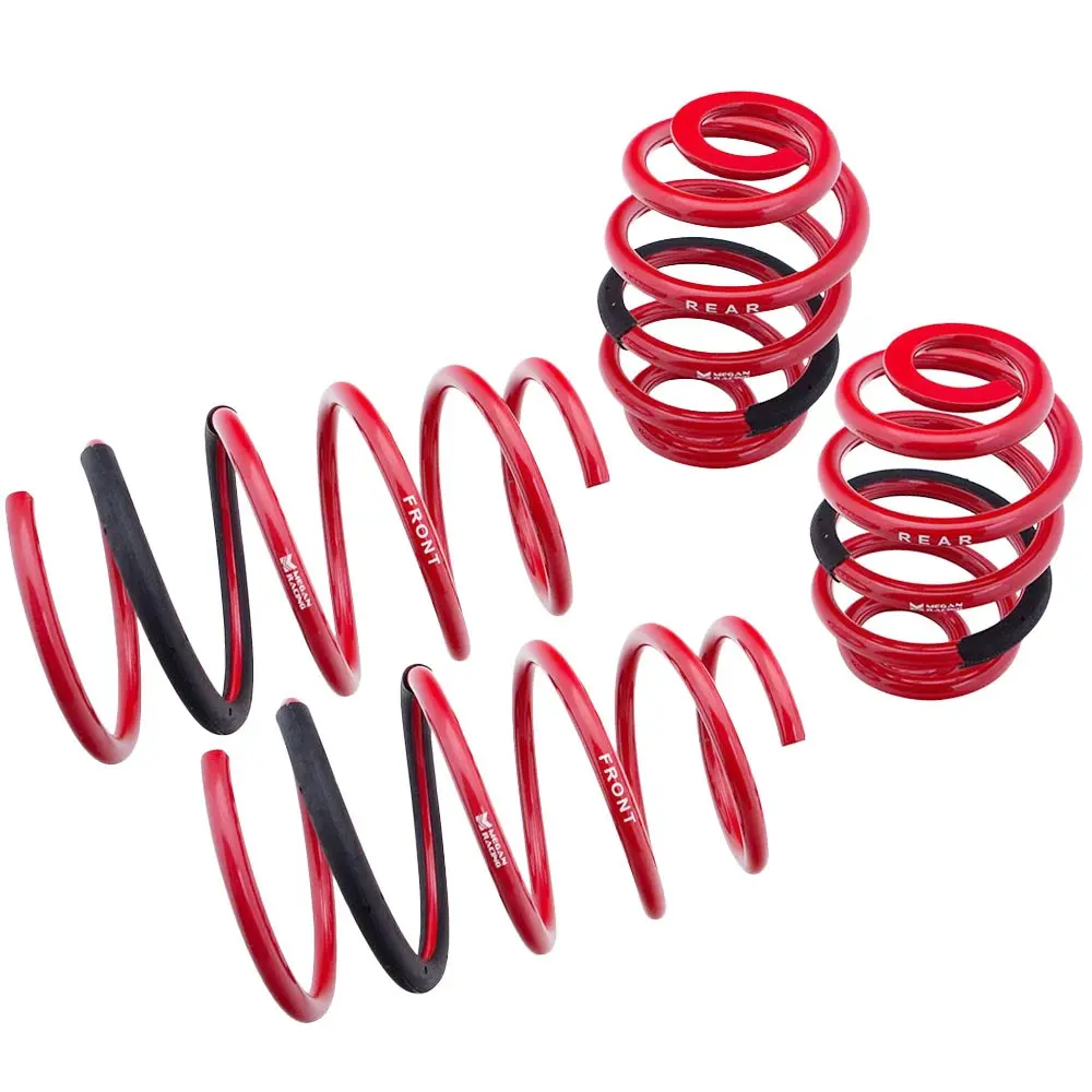 Megan Racing 4Pcs Red Euro Lowering Springs Kit For 92-98 3-Series E36 2/4Dr 1