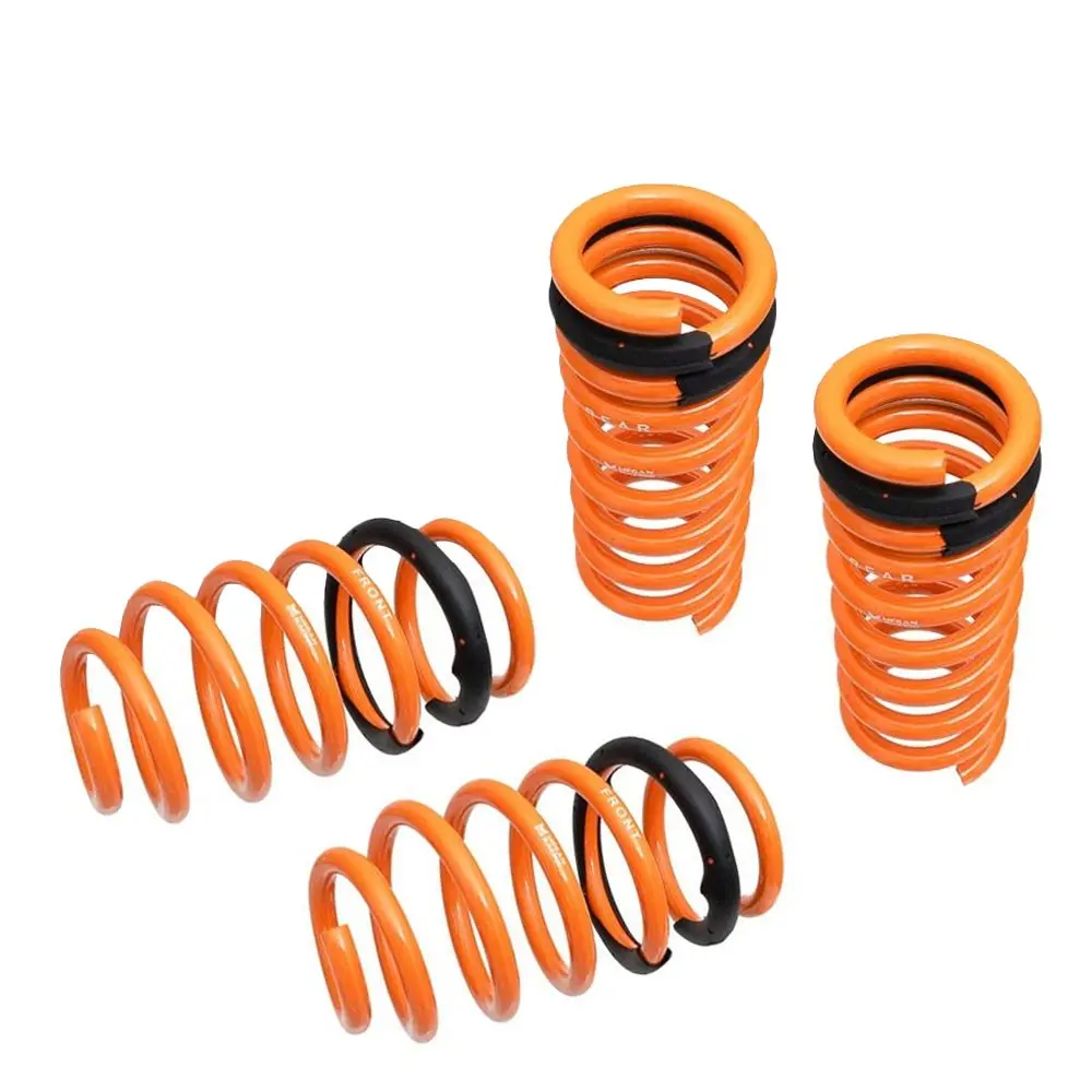 Megan Racing Front Rear Orange Lowering Springs Kit For 11-23 Challenger V6 1