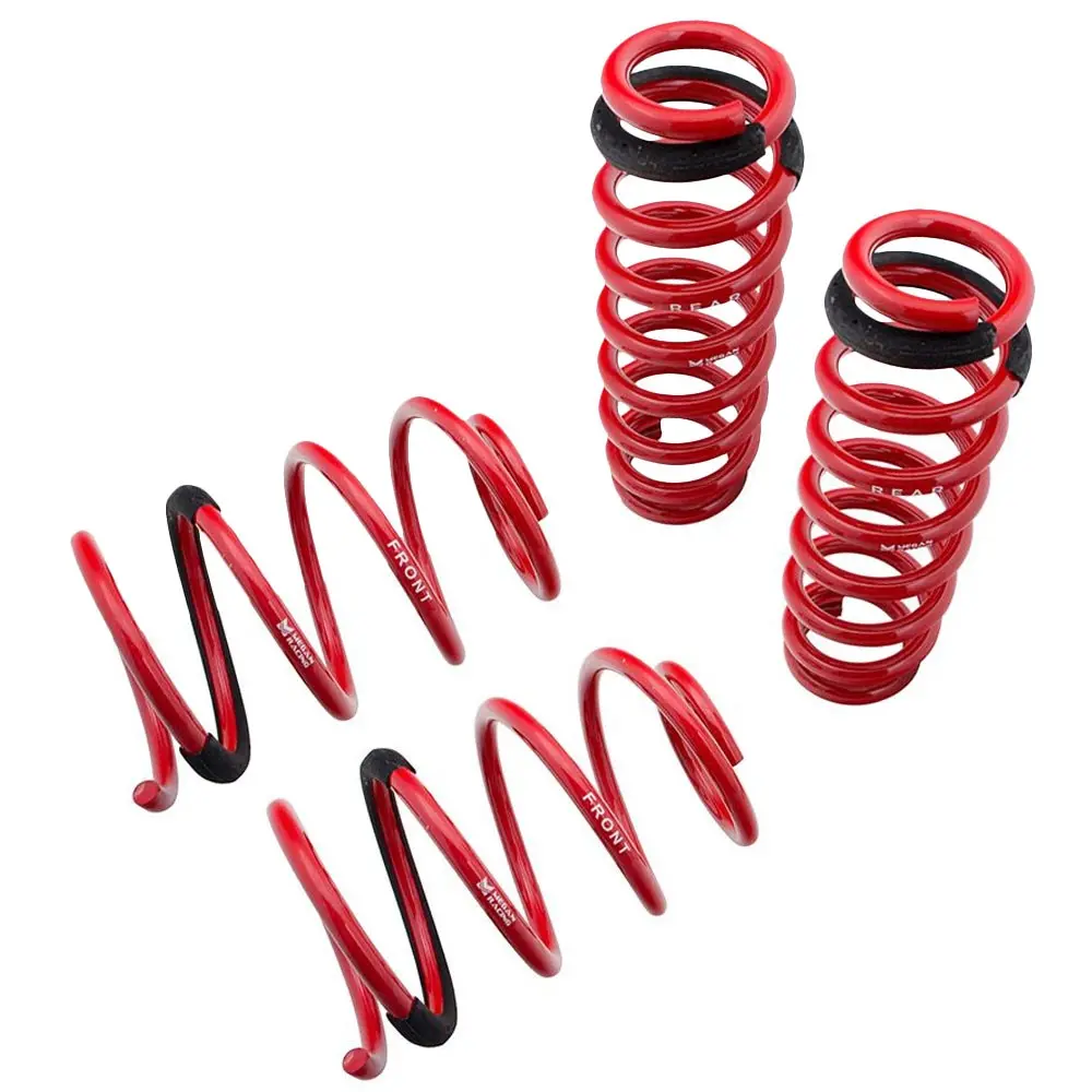 Megan Racing Front Rear Red Euro Lowering Springs Kit For 06-11 3-Series 4Dr E90 1
