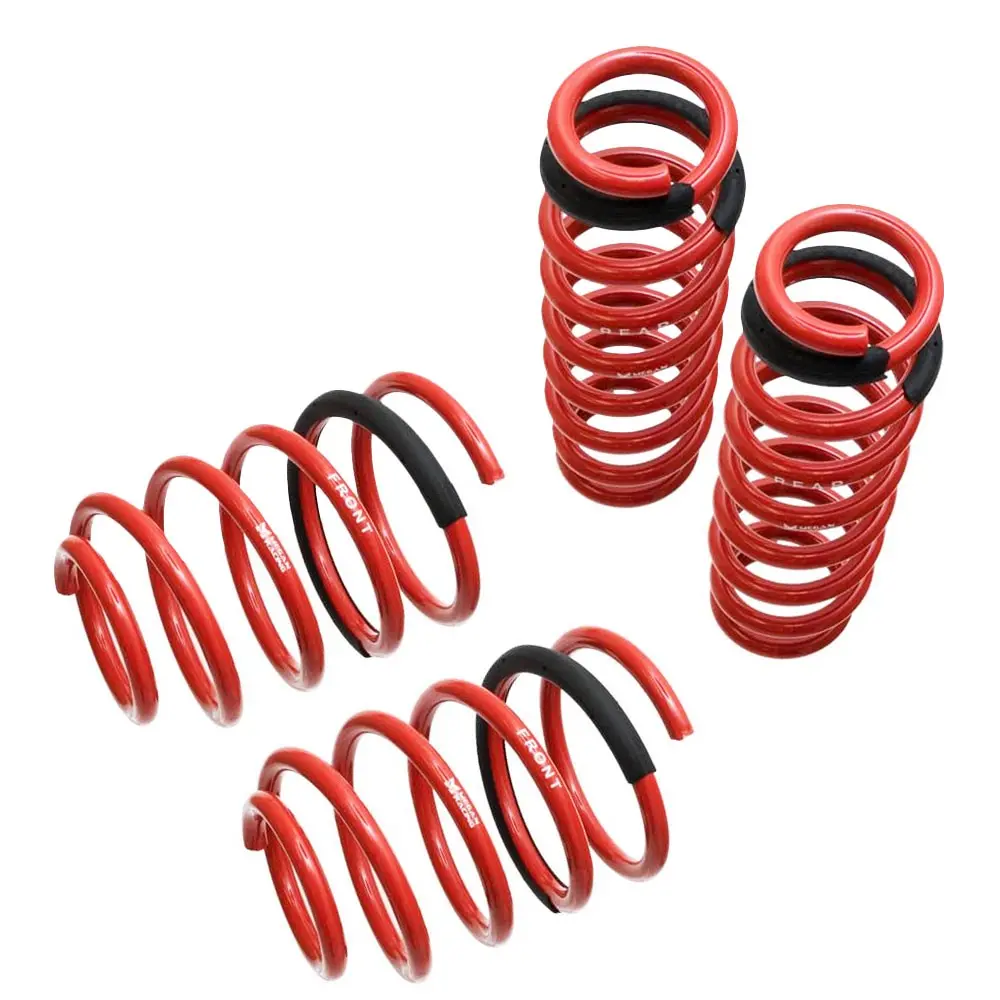 Megan Racing Front Rear Red Euro Lowering Springs Kit For 07-13 Bmw 3-Series E92 Coupe Rwd 1