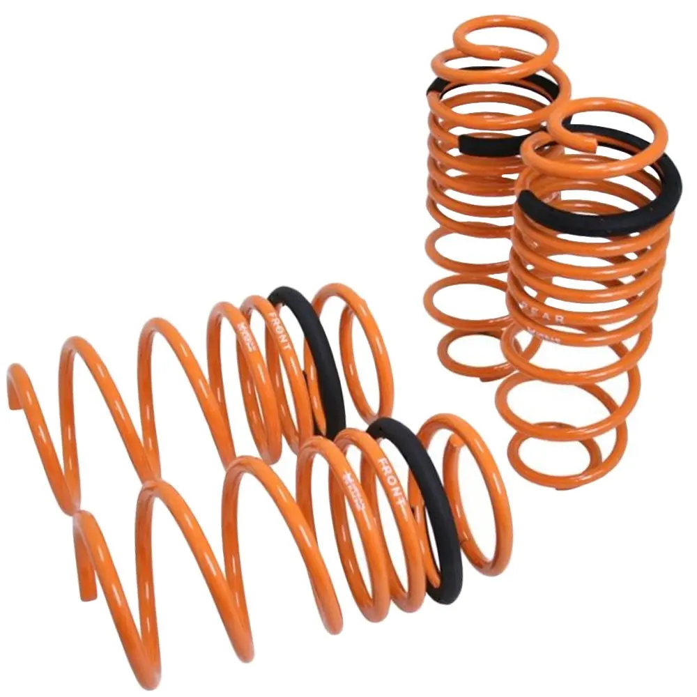 Megan 4Pcs Orange Street-Version Coil Lowering Springs For 07-13 Mazda 2 Hatchback 1