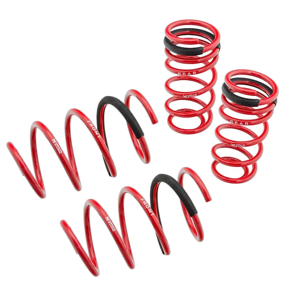 Megan 4Pcs Red Euro-Version Front/Rear Lowering Spring Kit For Mini Cooper (08-13 R56 Hatchback) (08-14 R57 Convertible) 1