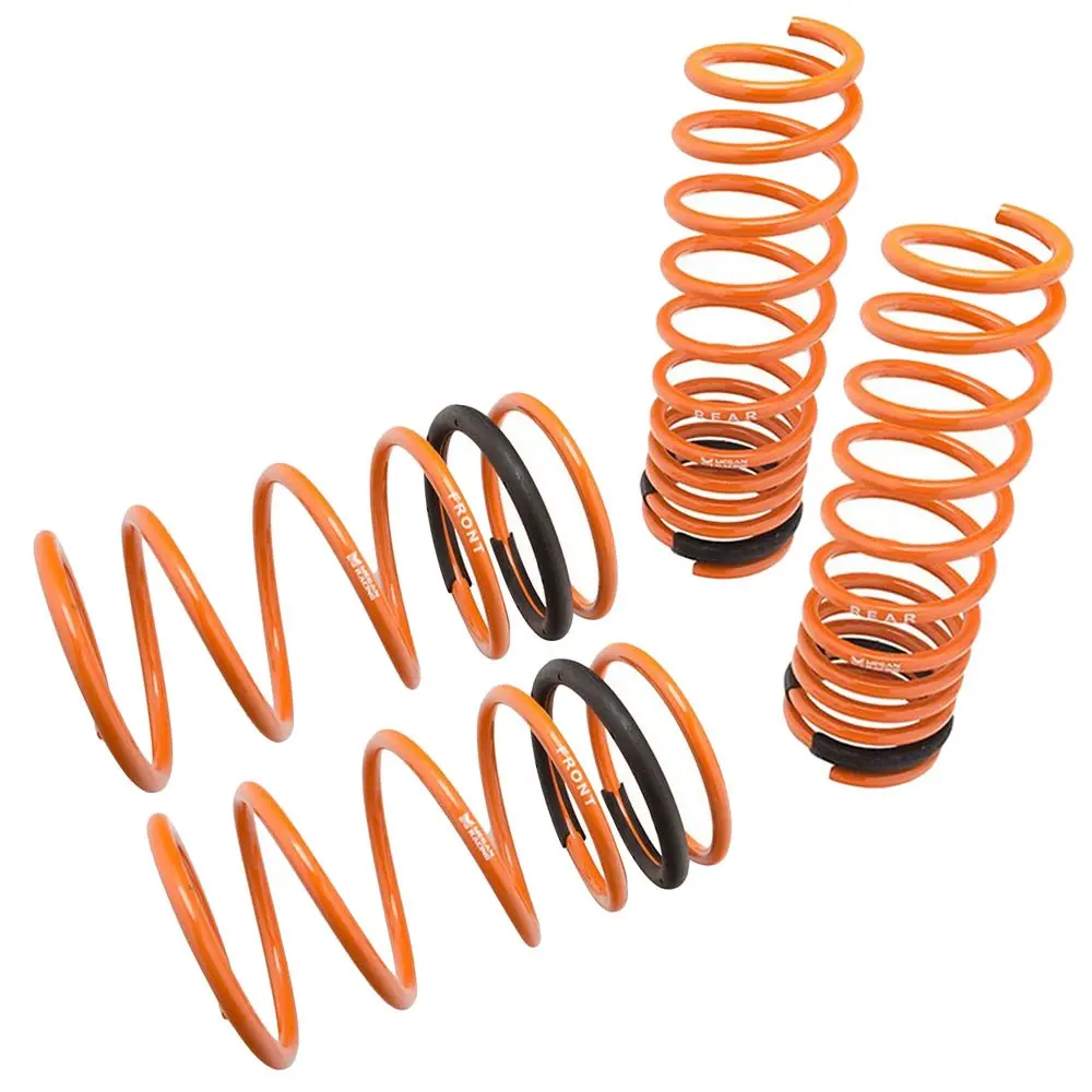 Megan Racing Front/Rear Orange Street Lowering Springs Kit For 92-02 Mirage 1