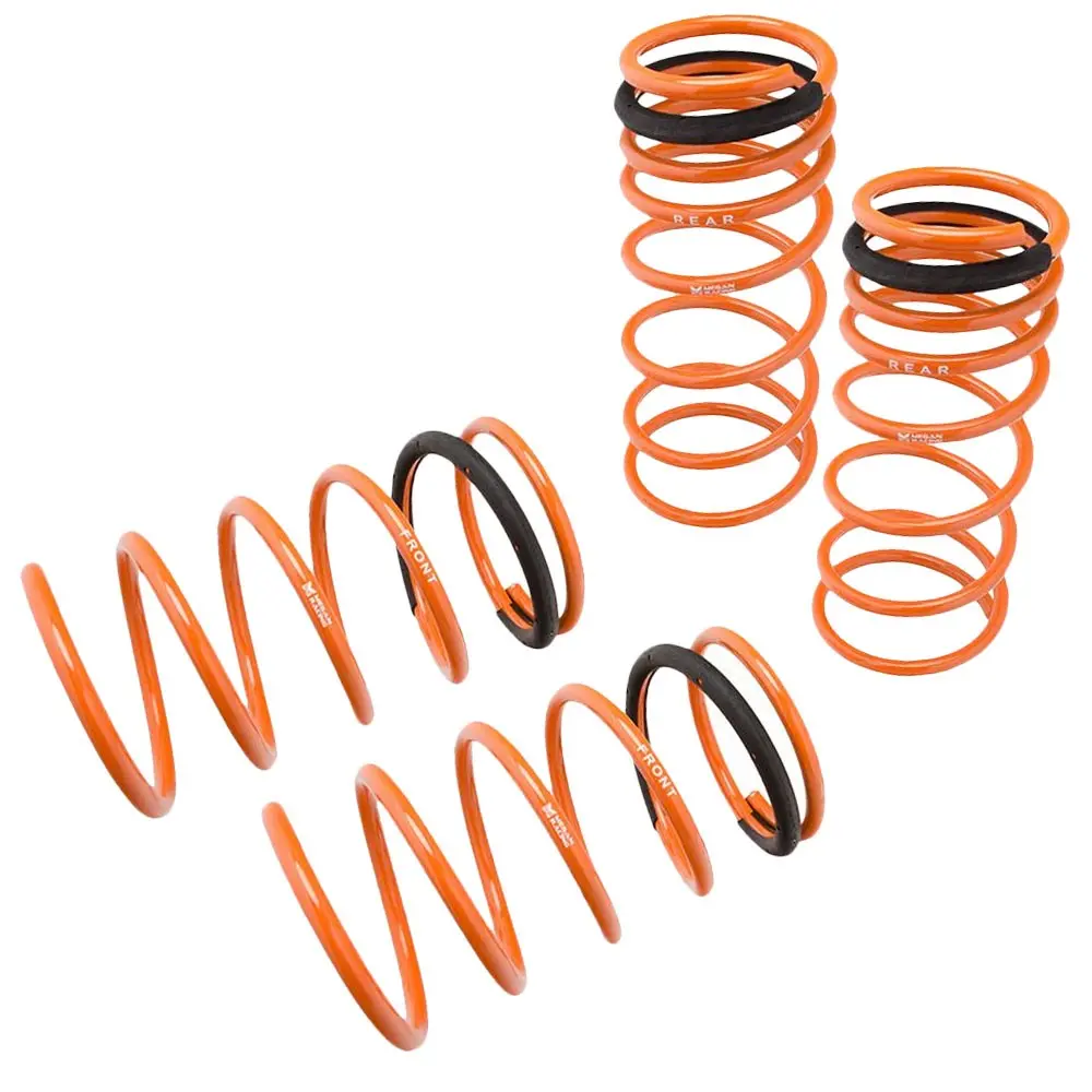 Orange 1.9" Drop Megan Race Lowering Spring For 01-03 Mazda Protege5 Wagon Fs-De 1