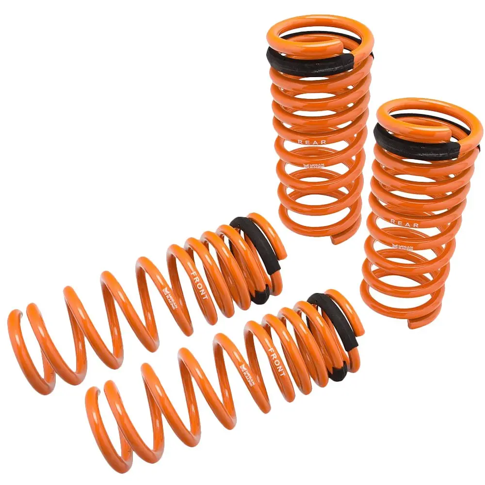 Megan 4Pcs Orange Street-Version Front/Rear Lowering Spring Kit For 08-13 G37 Coupe/Sedan Rwd (V36) / 08-21 370Z (Z34) 1