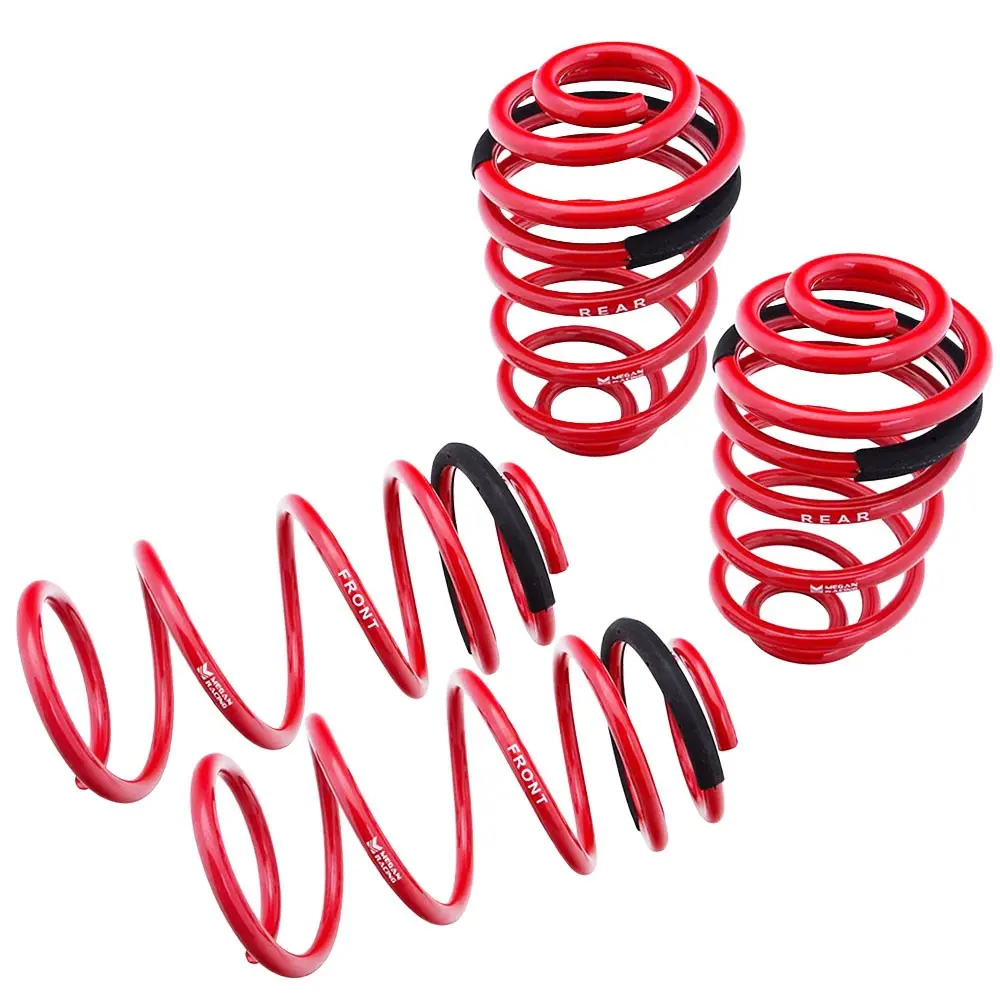 Megan Racing Red Euro-Version 4Pcs Coil Lowering Springs Kit For 03-10 Saab 9-3 1