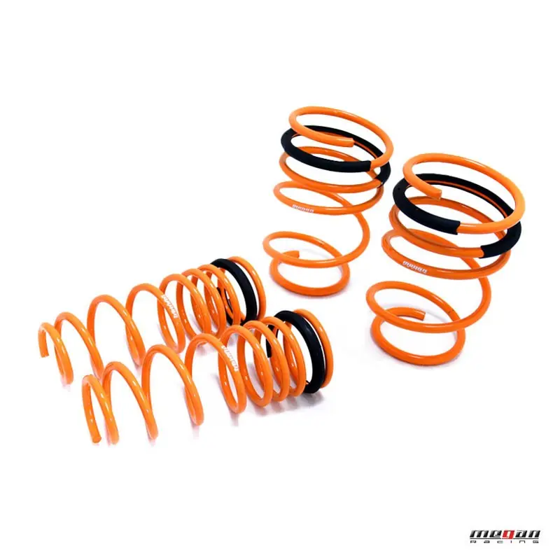 Orange 2" Drop Megan Race Lowering Spring Coil For 93-97 Toyota Corolla Sedan 1