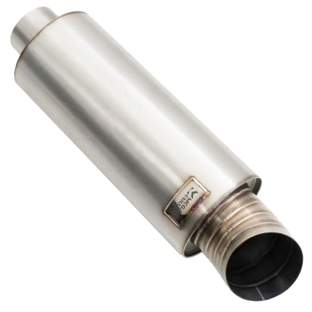 Megan Racing Mu Series Universal 2.5" Inlet Weld-On Muffler With Turndown Style Tip 1