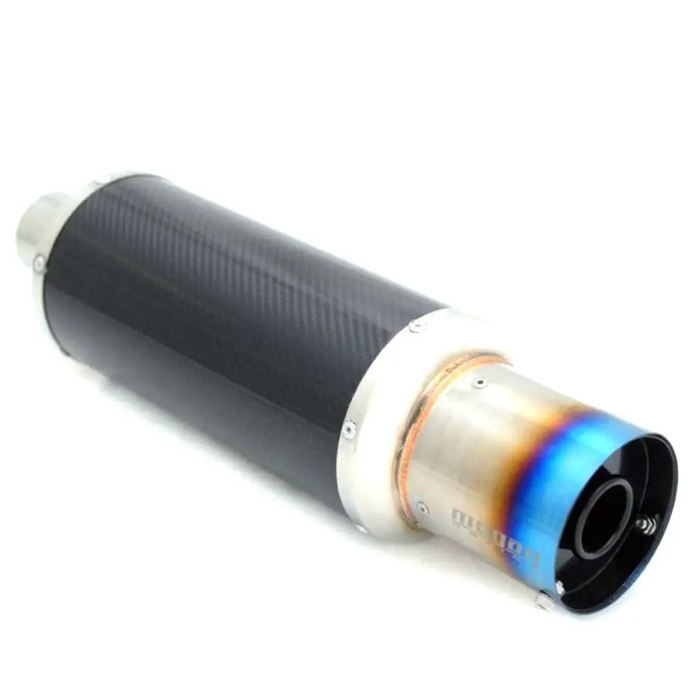 Megan Mr-Mu-Mspecii3 Black M-Specii Weld-On Muffler Titanium Flat Tip W/Silencer 1