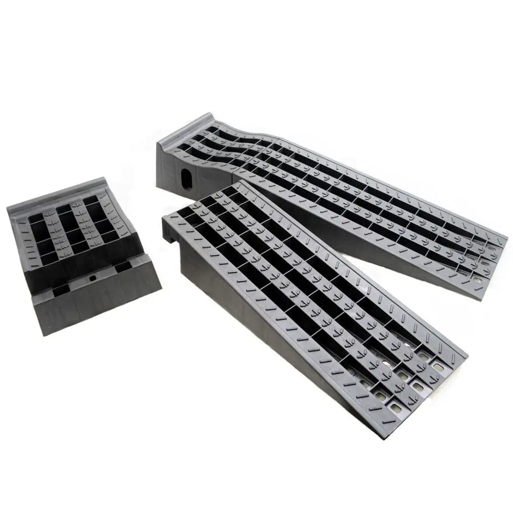 Megan 2Pc Composite High Profile Drive-On Car Vehicle Ramp Lifting Gvw 16000Lb 2
