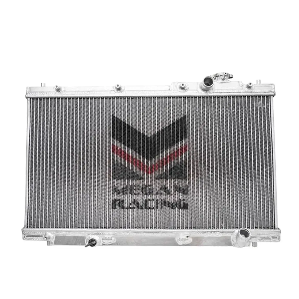 Megan Racing T-6061 Aluminum Single Core 2-Row Radiator For 01-05 Honda Civic Mt 1