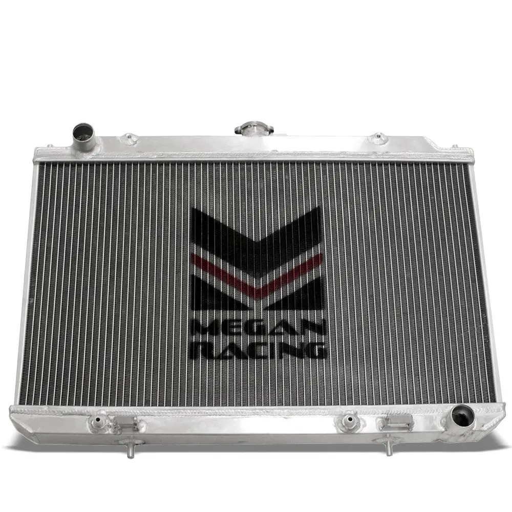 Megan Oe Style 2-Row Aluminum Radiator For 00-03 Nissan Maxima A33b At/Mt 1